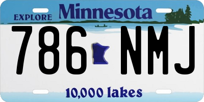 MN license plate 786NMJ