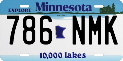 MN license plate 786NMK