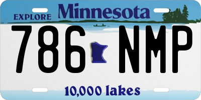 MN license plate 786NMP