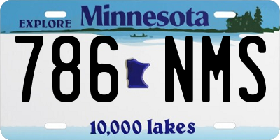 MN license plate 786NMS