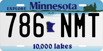 MN license plate 786NMT