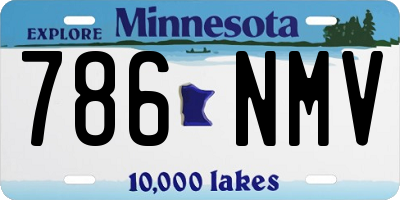 MN license plate 786NMV
