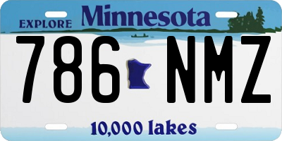 MN license plate 786NMZ