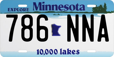 MN license plate 786NNA