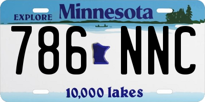 MN license plate 786NNC