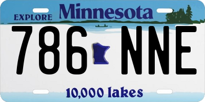 MN license plate 786NNE