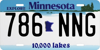 MN license plate 786NNG