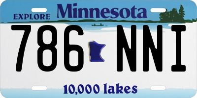 MN license plate 786NNI