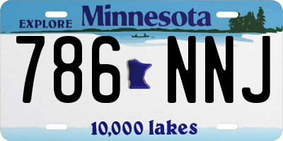 MN license plate 786NNJ