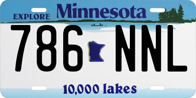 MN license plate 786NNL