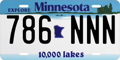 MN license plate 786NNN