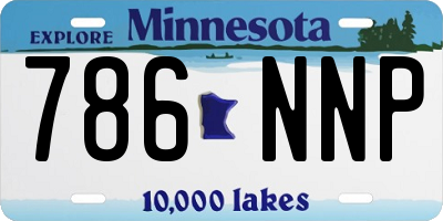 MN license plate 786NNP