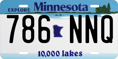 MN license plate 786NNQ