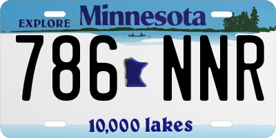 MN license plate 786NNR