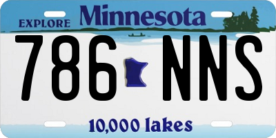 MN license plate 786NNS
