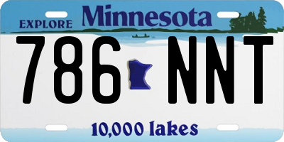 MN license plate 786NNT