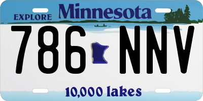 MN license plate 786NNV