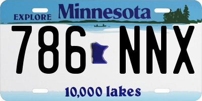 MN license plate 786NNX
