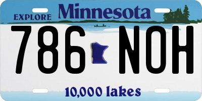 MN license plate 786NOH