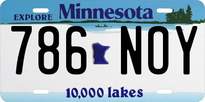 MN license plate 786NOY