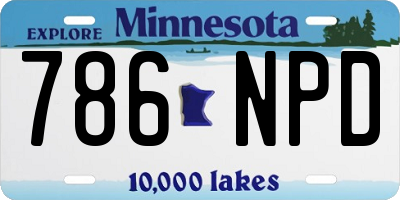 MN license plate 786NPD