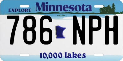 MN license plate 786NPH