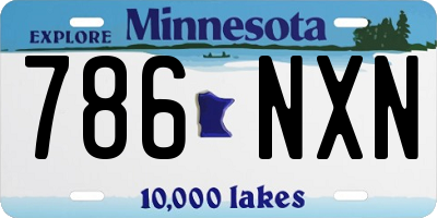 MN license plate 786NXN