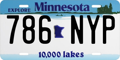 MN license plate 786NYP