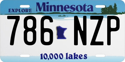 MN license plate 786NZP