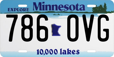 MN license plate 786OVG