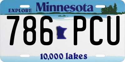 MN license plate 786PCU