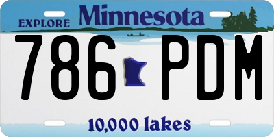 MN license plate 786PDM
