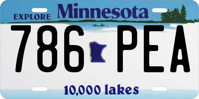 MN license plate 786PEA