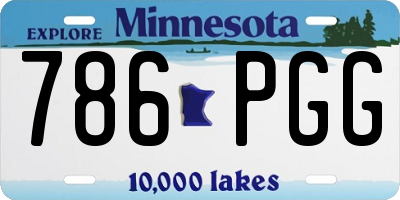 MN license plate 786PGG