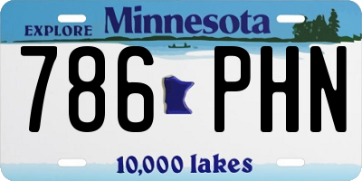 MN license plate 786PHN