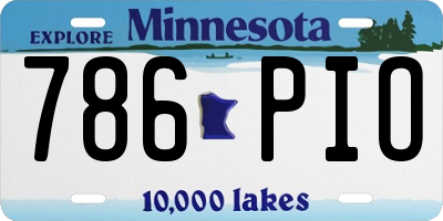 MN license plate 786PIO