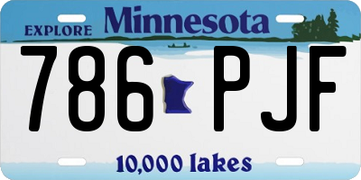 MN license plate 786PJF