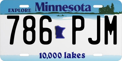 MN license plate 786PJM