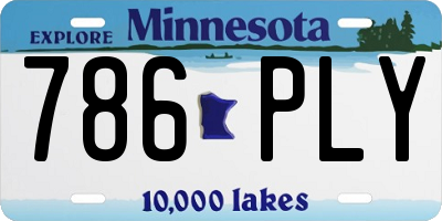 MN license plate 786PLY