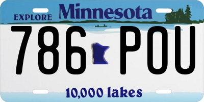 MN license plate 786POU