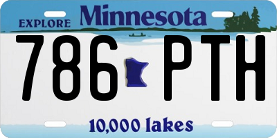 MN license plate 786PTH