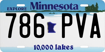 MN license plate 786PVA