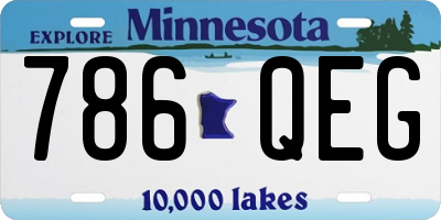 MN license plate 786QEG