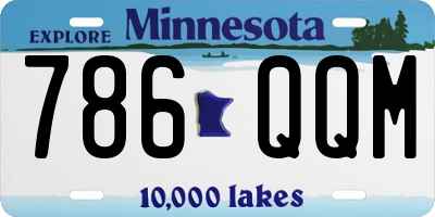 MN license plate 786QQM