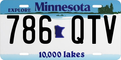MN license plate 786QTV