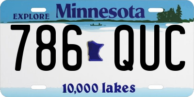 MN license plate 786QUC