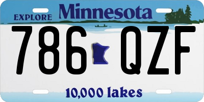 MN license plate 786QZF