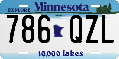 MN license plate 786QZL