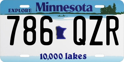 MN license plate 786QZR