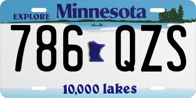 MN license plate 786QZS